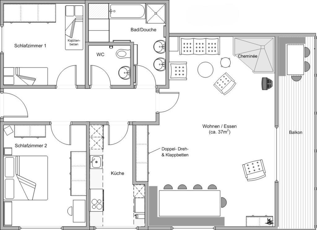 Apartament Arcula Flims Pokój zdjęcie